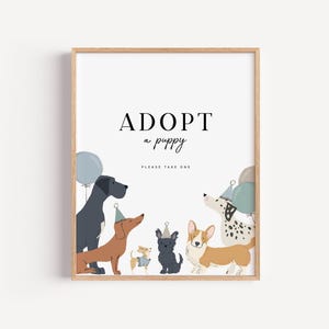 Plaque d&#39;anniversaire modifiable pour chien | Enseigne personnalisée Puppy Pawty | Plaque imprimable de table de fête de chien | Téléchargement instantané