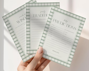 Green Gingham Baby Shower Games Bundle Editable | 20 Printable Baby Shower Games | Baby Shower Activities