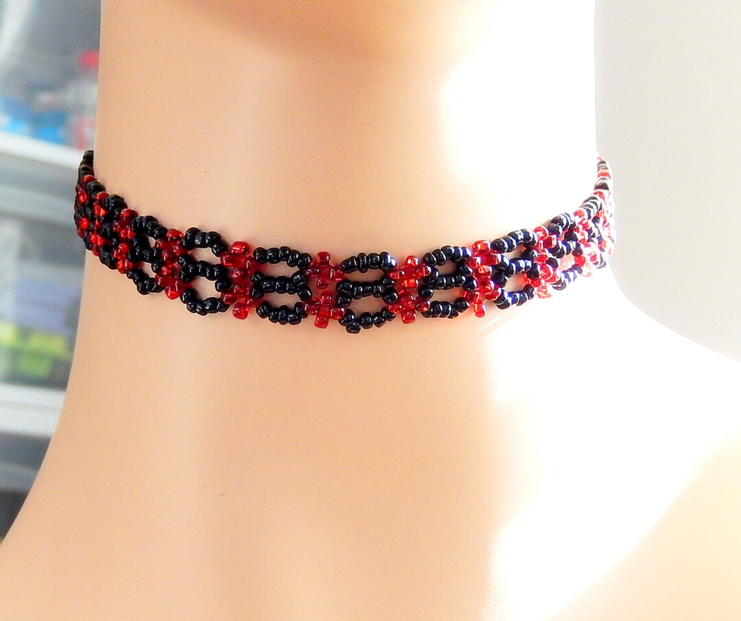 ネックレス・チョーカー BASSCLEF beaded beaded layered necklace Beaded Interchangeable Necklace Layering Set/4 - Etsy