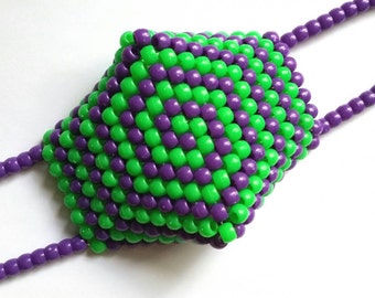 Fioletowo-zielona maska Kandi, spiralna maska chirurgiczna, neonowa Kandi, akcesoria Plur Rave