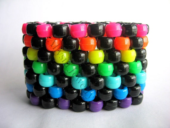 Rainbow kandi best sale cuff