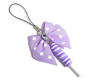 Purple Lollipop Phone Charm, Pastel Purse Charm, Planner Charm
