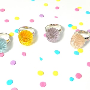 Pastel Candy Rings, Gum Drop Rings, Kawaii Resin Jewelry