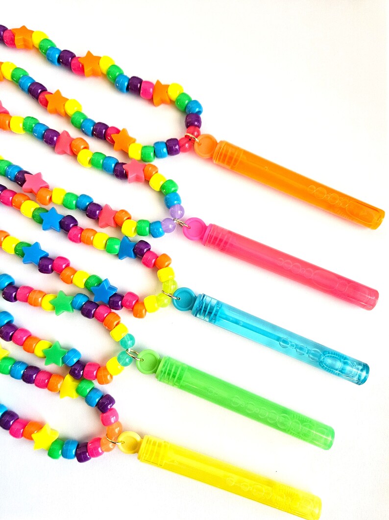 Bubbelstav Kandi Halsband, Regnbågsblåsare, Rave Plur bild 6