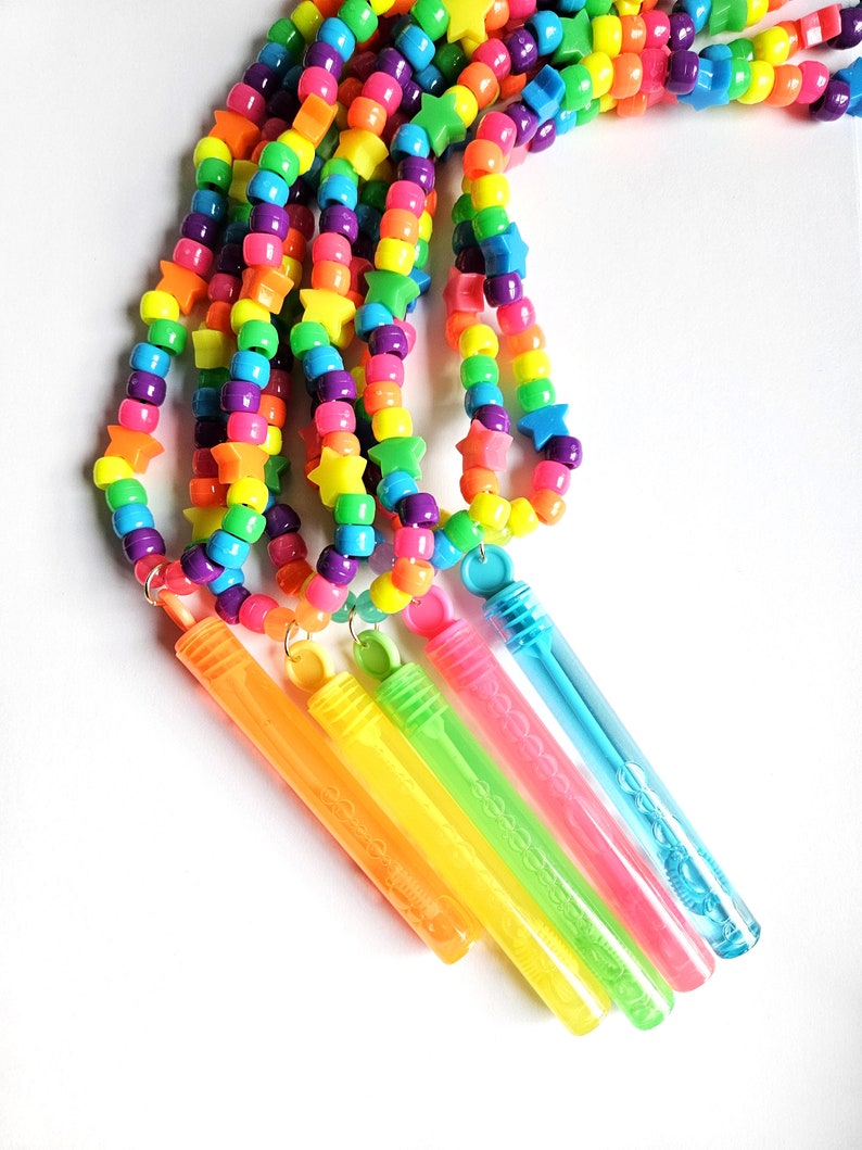 Bubbelstav Kandi Halsband, Regnbågsblåsare, Rave Plur bild 5
