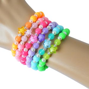 Pastel Pearl Kandi Bracelets, Rave Plur Kidcore Singles