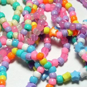 Pastel Kandi Bracelets, Fairy Kei Singles, Rainbow, Pastel Goth Rave Jewelry image 5