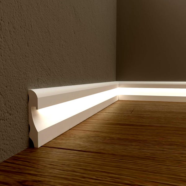 Led Floor Light Moulding Baseboard, Akzent-Wandleiste, flache Fußleisten, Akzent-Wandleiste, Jeder ist W7 '/ 240 cm