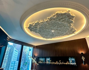 LED Ceiling Ring Plaster Molding: Customizable Accent Wall Trim