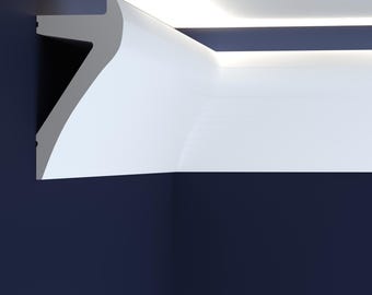 Led Ceiling Light Molding Baseboard, accent wall molding, flat skirting boards, accent wall trim, Combined floor molding Each is W7' / 240cm