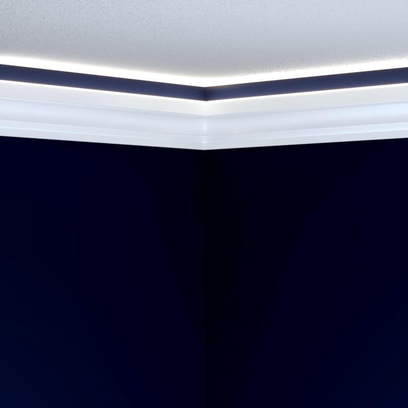 Upgrade your home with our LED Light Crown Moulding. Ideal for bedrooms, living rooms, and corridors, this moulding adds a modern touch with its built-in LED lights. Perfect for stylish cornices and wall trims. Easy to install and perfect