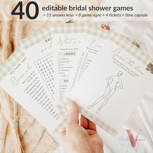 She's Off the Market Jeux et activités pour la douche nuptiale | Cadeaux de fête nuptiale de douche de fermier du marché | Ensemble de jeux Flower Store FOB04