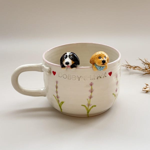 Personalized pet mug custom pet mug ceramic peekaboo mug/hidden animal coffee mug/Custom Cat and Dog Ceramic Mug/Gift For Dog Owner/dog mug