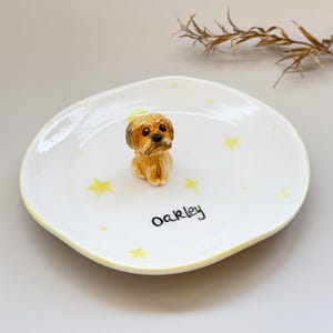 Personalised Pet Ring Dish/Pet Figurine Ceramic Jewelry Holder/Custom Dog Trinket Dish/Pet Lovers Gift For Pet Owner/Custom Pet Jewelry Dish