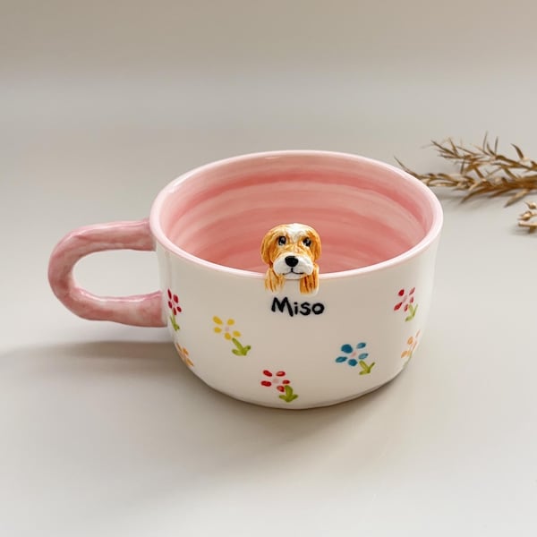 Personalized Dog and Cat Ceramic Gift For Pet Lovers,Custom pet mug personalized pet mug,hidden animal coffee cup,Custom Cat and Dog  Mug,
