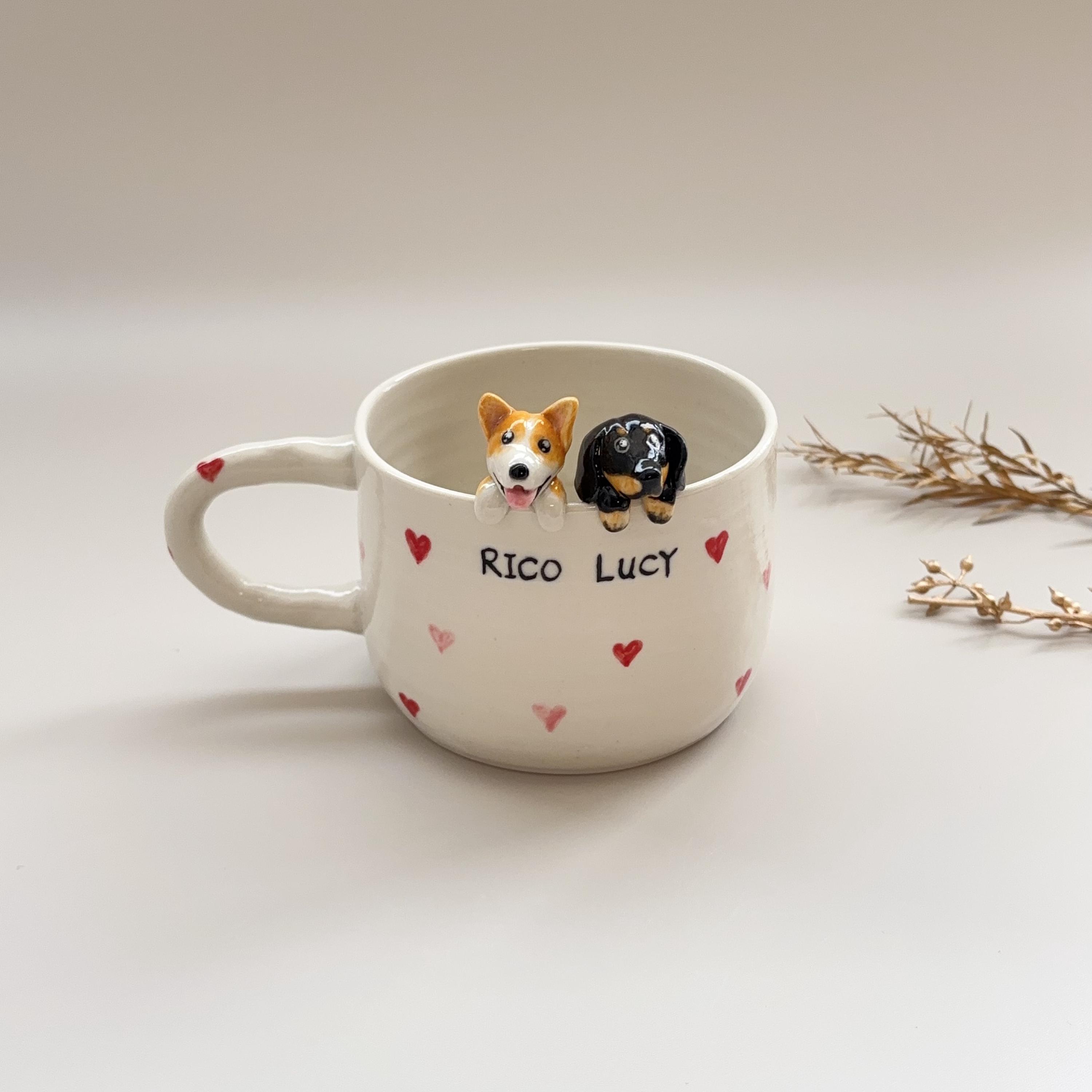 Ceramic Dog Mug - Etsy Canada
