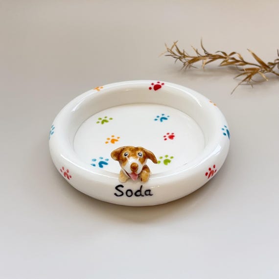 Custom Pet Jewelry Dish/Cat Ceramic plate/Customized Dog Cat Ring Dish/Dog Mom Trinket Dish/Pet Lovers Gift for her/Gift Ring Dish