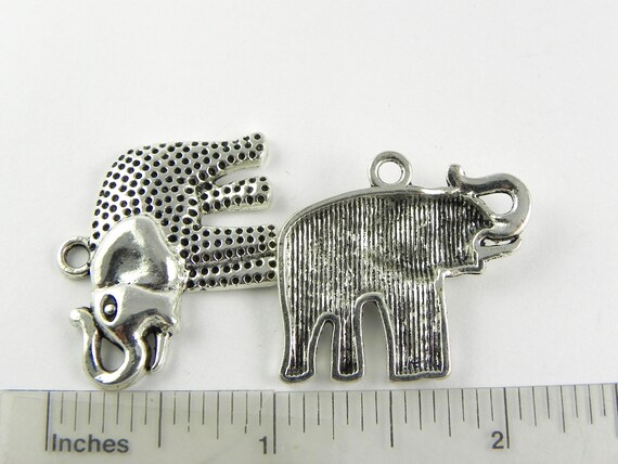 10 x Tibetan Style Elephant Charms 17mm x 13mm Antique Silver Elephants Pendants