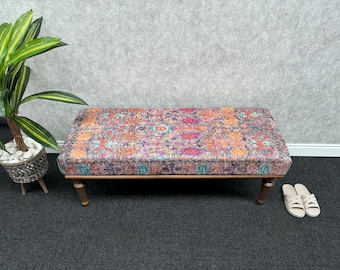 Upholstered Bench, Ottoman Benches, Modern Bench, Wooden Bench, End Of Bed Bench, Handmade Furniture, Vanity Pouf Stool, Entryway Bench