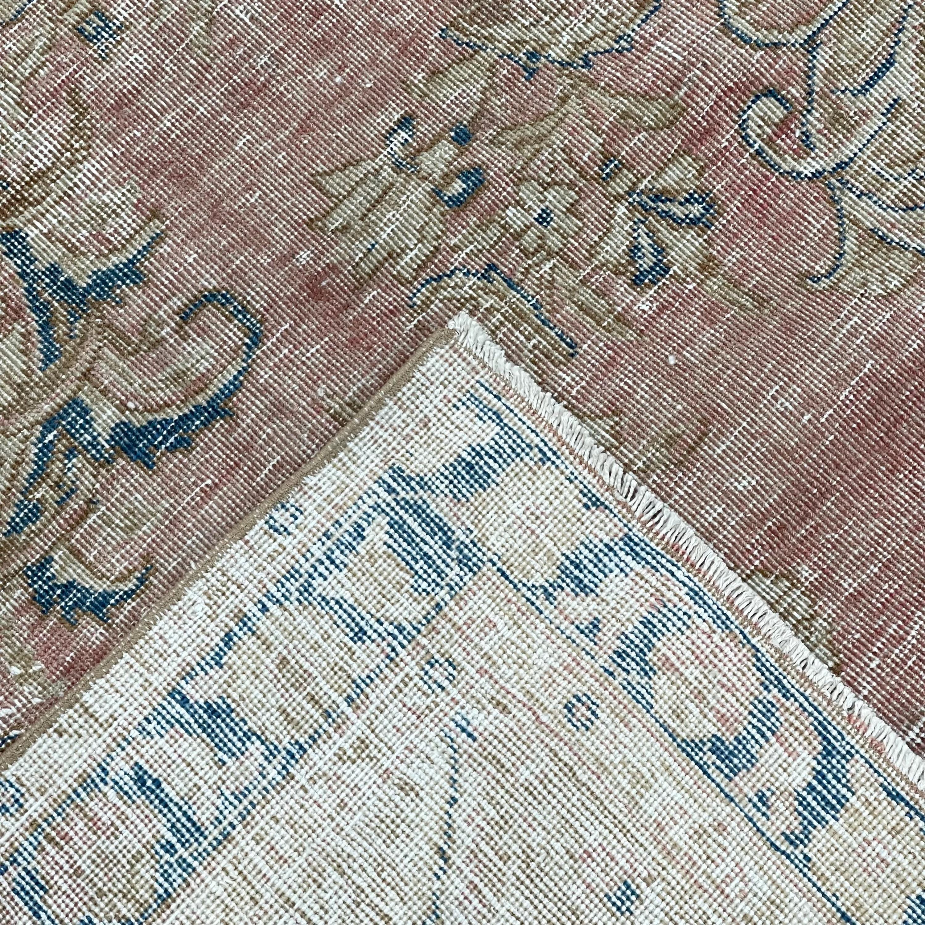 11x13.8 Ft Oversize Turkish Vintage Rug, Pink Bordered Wool Rug - Etsy