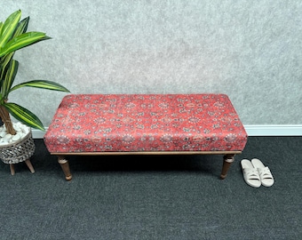 Upholstered Bench, Ottoman Benches, Modern Bench, Wooden Bench, End Of Bed Bench, Handmade Furniture, Vanity Pouf Stool, Entryway Bench