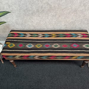 Dining Room Bench, Turkish Rug Bench, Hallway Bench, Bohemian Bench, Frontdoor Bench, Mudroom Bench, Sitting Bench, Piano Bench, Desk Bench