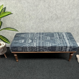 Upholstered Bench, Ottoman Benches, Modern Bench, Wooden Bench, End Of Bed Bench, Handmade Furniture, Vanity Pouf Stool, Entryway Bench