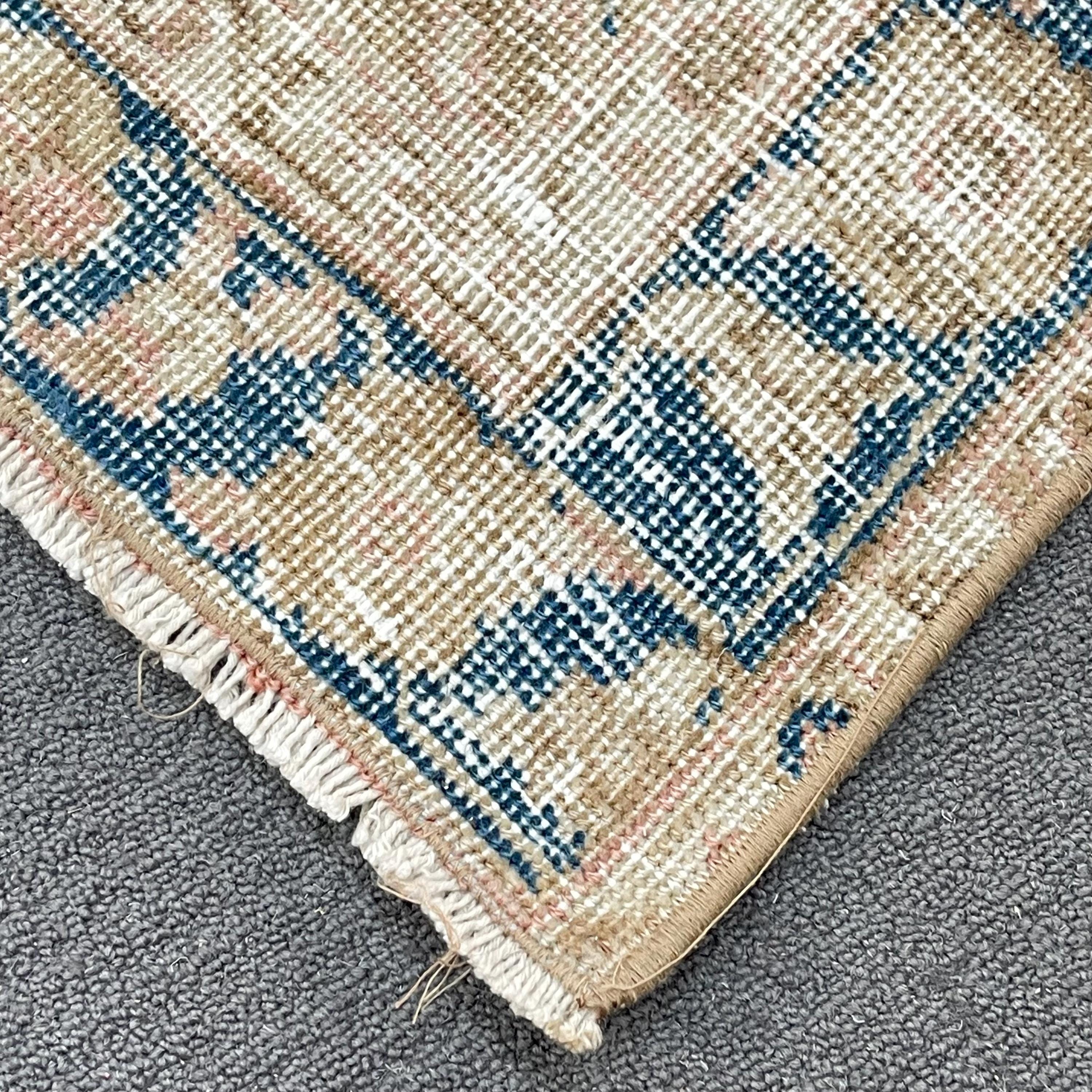 56×138 ViNTAGETURKiSH RUG 11x13.8 Ft Oversize Turkish Vintage Rug, Pink Bordered Wool Rug - Etsy
