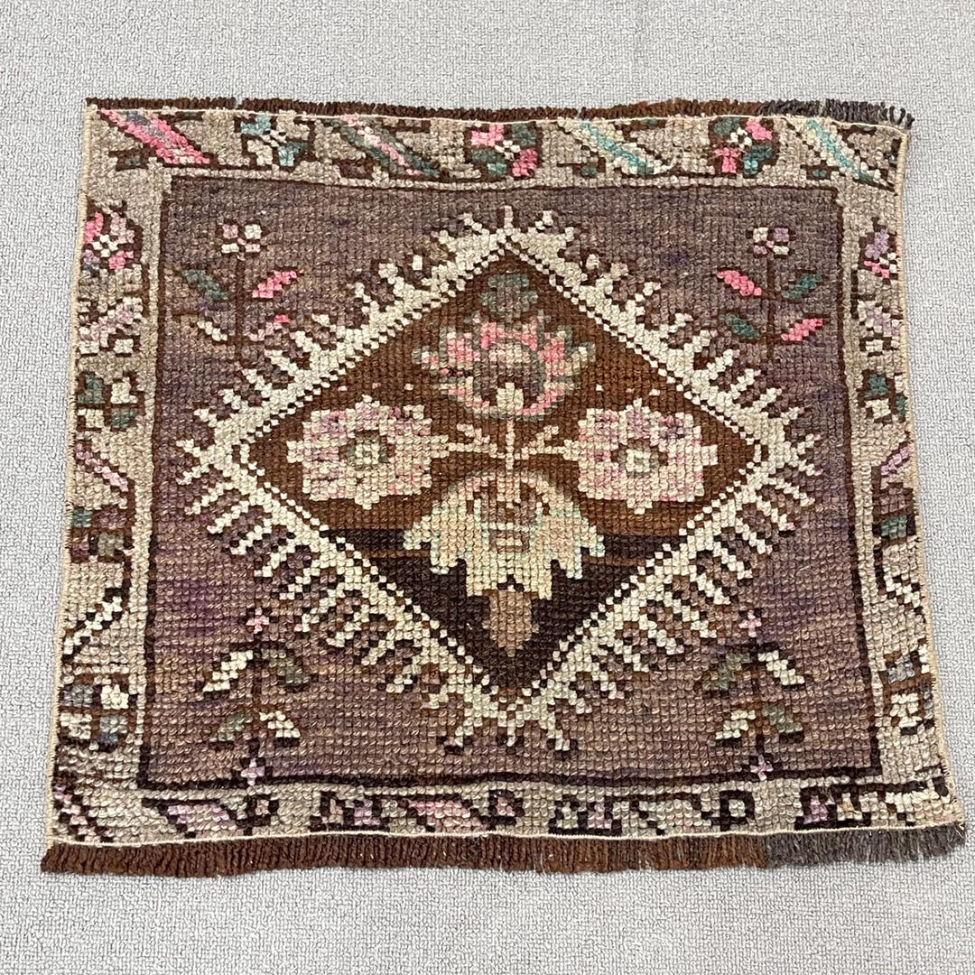 2x2 Small Rug, Vintage Rug, Turkish Rug, Antique Door Mat, Rugs for ...