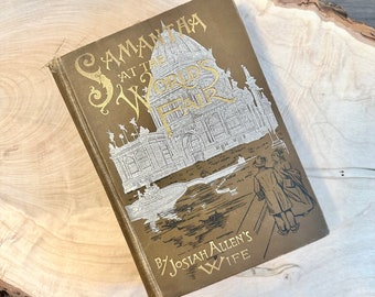 Samantha and the Worlds Fair | Old Books | Vintage Books for Shelf and Table Decoration | Old Library Books | Antique Hardcover Book