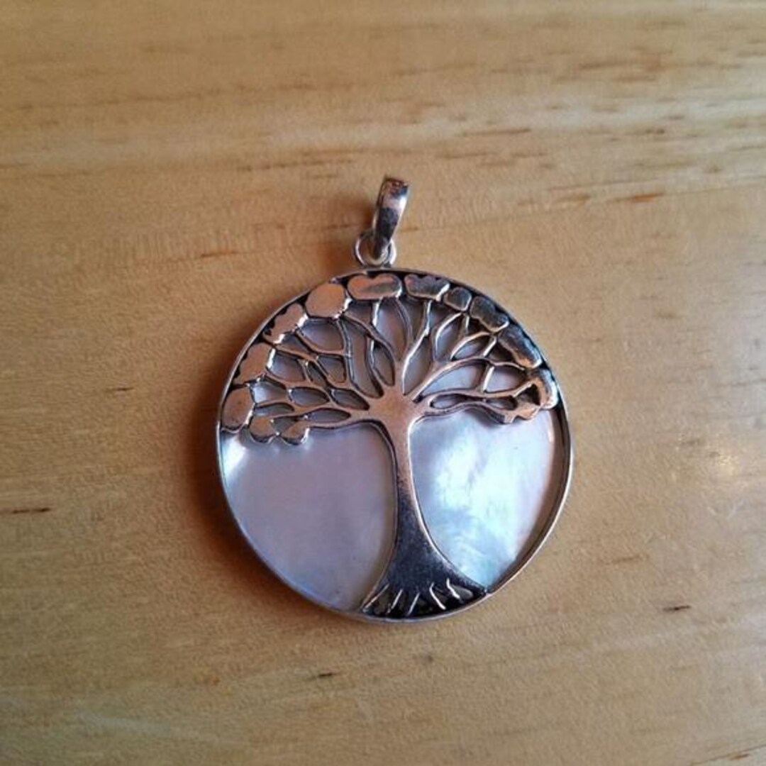 925 Sterling Silver White Mother Of Pearl Tree Of Life Necklace Pendant - Rhodium Plated, Hypoallergenic, Gift Boxed - View #8