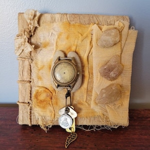 Handmade Art Journal Healing Crystal Rocks Time Dream Drawing Book Angel