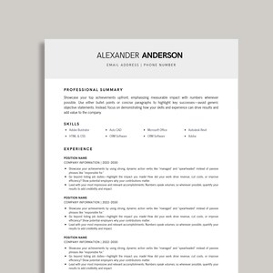 Modelo de currículo executivo profissional 5 páginas | Modelo de CV + Carta de apresentação + Referências | Download digital instantâneo