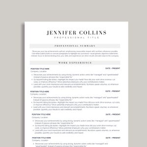 Modelo de currículo executivo profissional 5 páginas | Modelo de CV + Carta de apresentação + Referências | Download digital instantâneo