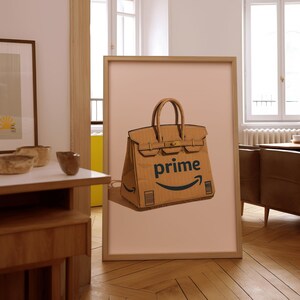 Impresión de bolso de diseñador / Descarga digital de arte pop de lujo y lowbrow / Arte de pared imprimible de moda para armario, tocador o pared de galería