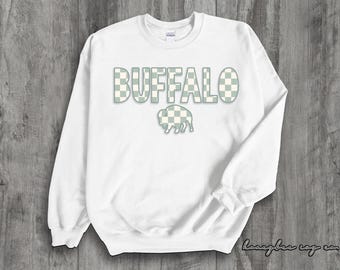 Buffalo Checkered Crewneck Sweatshirt | Buffalo Football, Buffalo Bills Shirt, Buffalo, 716, Cute Buffalo Shirt, Buffalo Apparel