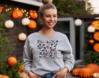 Buffalo Football Cheetah Print Sweatshirt | Buffalo Football, Women's Buffalo Bills Sweatshirt, Women's Buffalo Sweatshirt, Buffalo Apparel