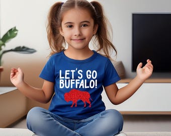 Kids Let's Go Buffalo FAUX glitter T-Shirt | Buffalo Football, Kids Buffalo Bills Shirt, Buffalo, 716, Cute Buffalo Shirt, Buffalo Apparel