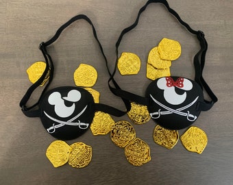 Cómodo parche de pirata para el ojo; inspirado en Disney