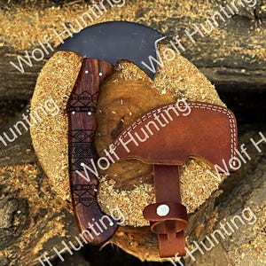 Tomahawk Tactical Axe Hand Forged Battle Tomahawk Engraved with Leather Sheath Case