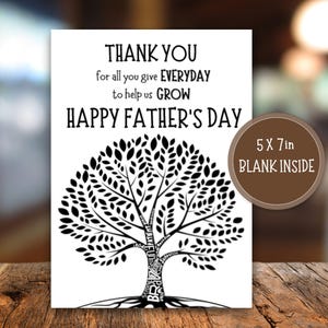 Vatertagskarte, Sentimental Dad Karte zum Ausdrucken, Grußkarte für Papa, Minimalistische Karte Sofort-Download, alles Gute zum Vatertag, Danke Papa