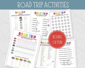 Kids Road Trip Activities, Car Games, Summer Travel Games, Family Vacation, Travel Activity Pack, Family Road Trip Kit, Scavenger Hunt Games