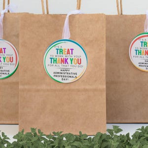 Administrative Professionals Day Tags, Printable Admin Day Thank You Gift, Office Staff Thanks, Staff Appreciation Gift Tag, Admin Assistant