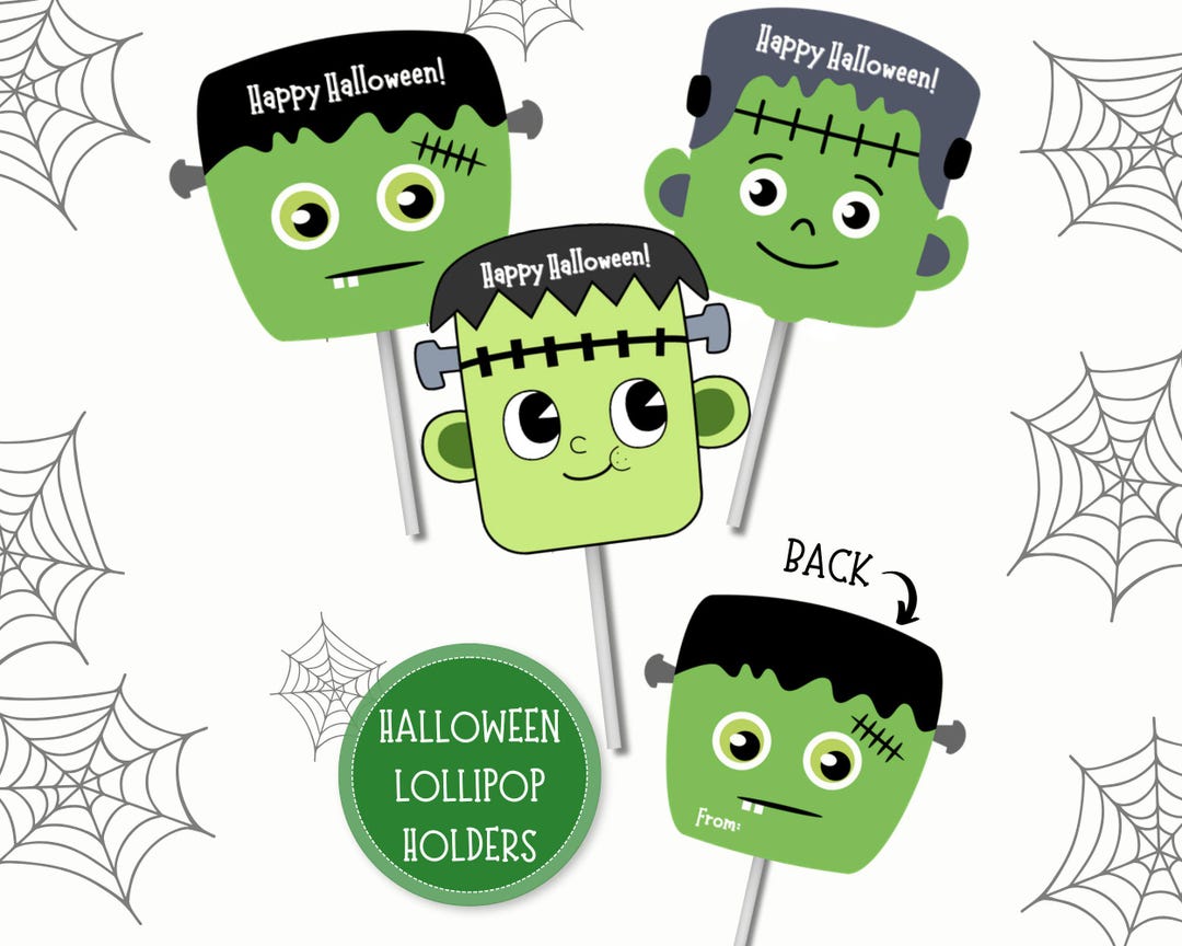 Printable Halloween Lollipop Holder, Boo Basket Treats, School ...