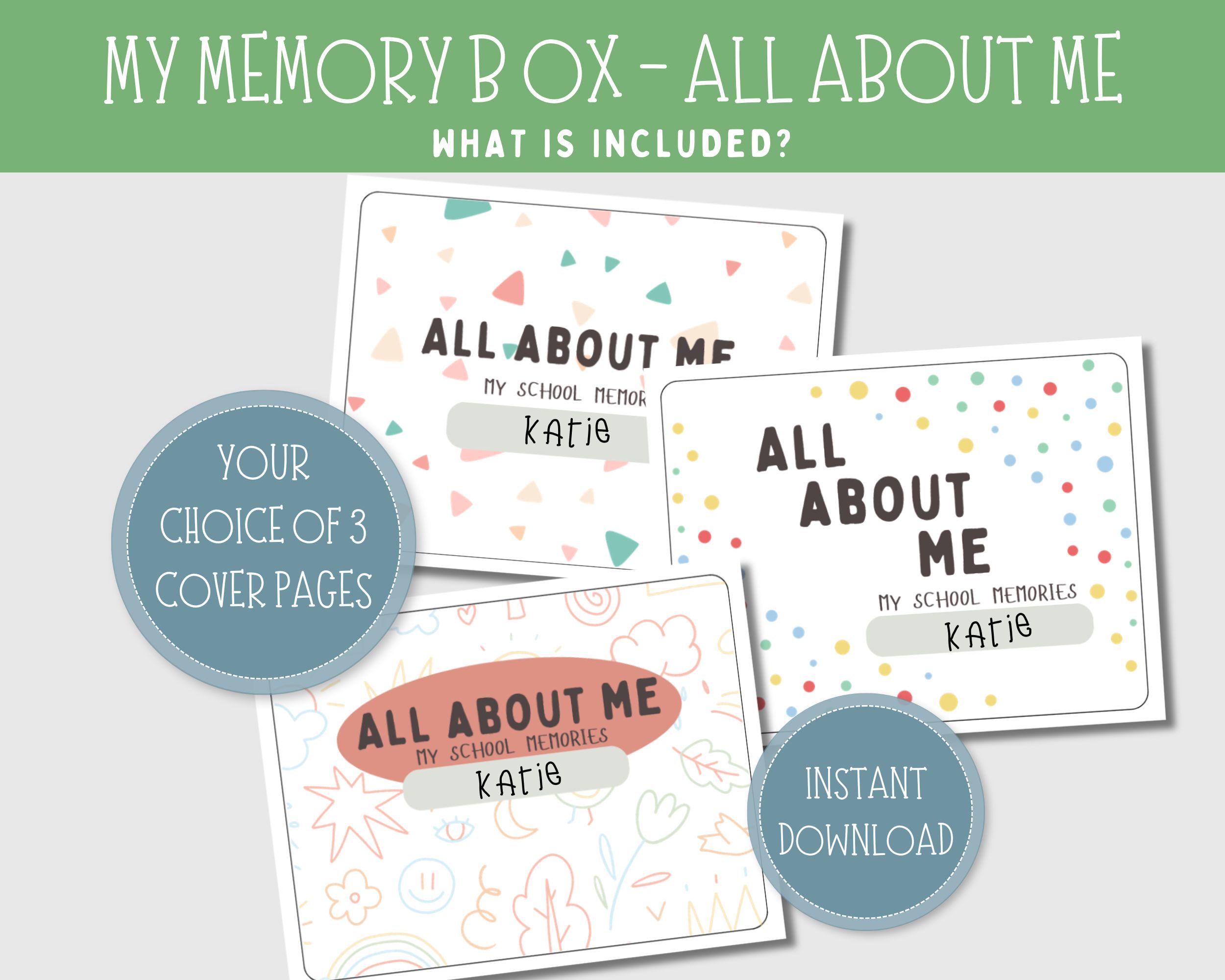School Memory Box File, Printable Kids Interview Questions, First Last ...