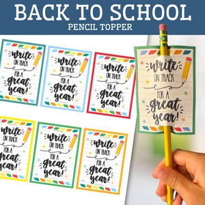 Topper pour la rentrée des classes, Étiquettes de faveur à imprimer pour la rentrée des classes, Crayon de bienvenue, Gâteries pour le premier jour de l'école, Cadeaux portes ouvertes