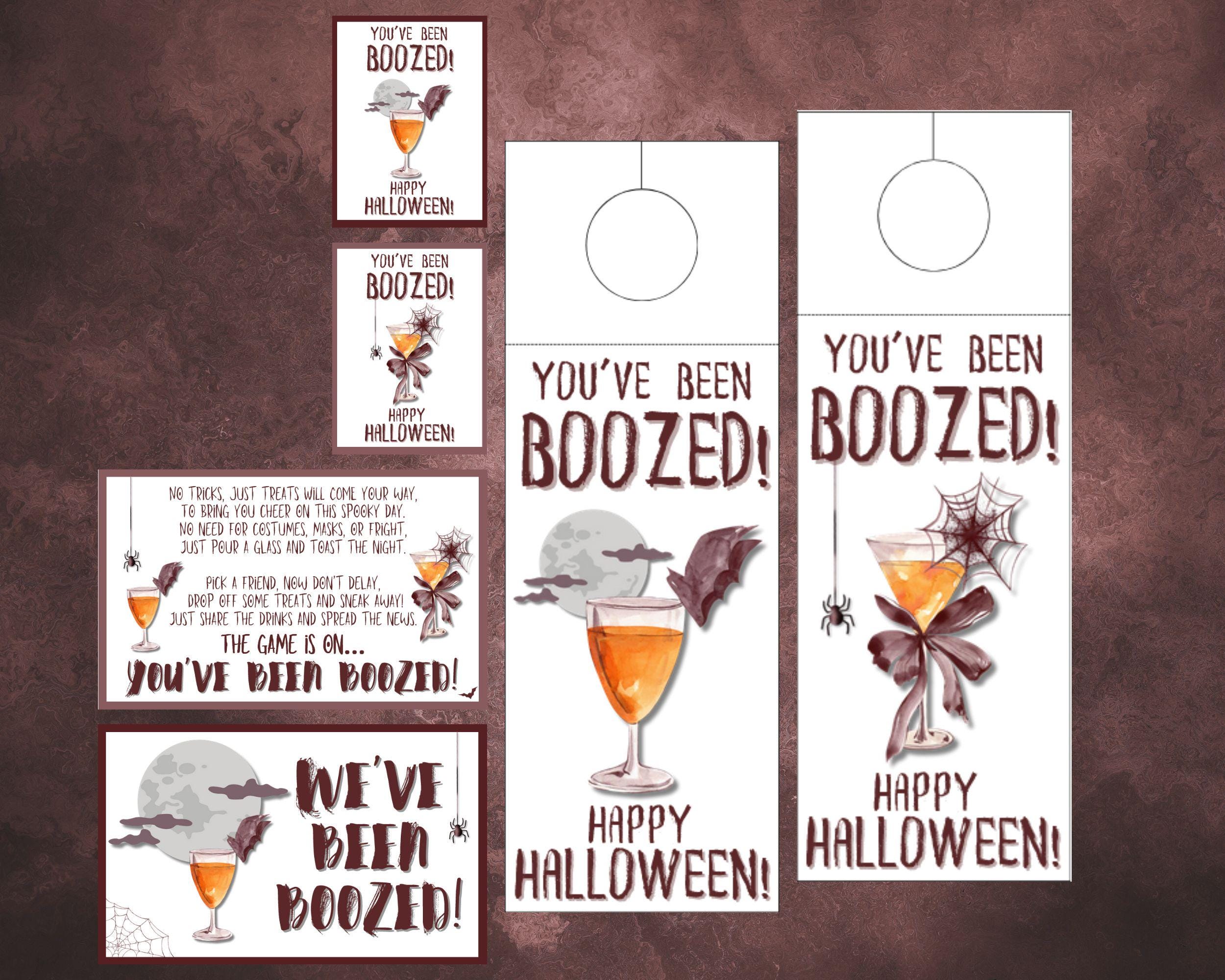 23 Halloween Printable Labels for an Unforgettable Party 11 You've Been Boozed Halloween Kit, Adult Boo Basket, Neighborhood Boo…