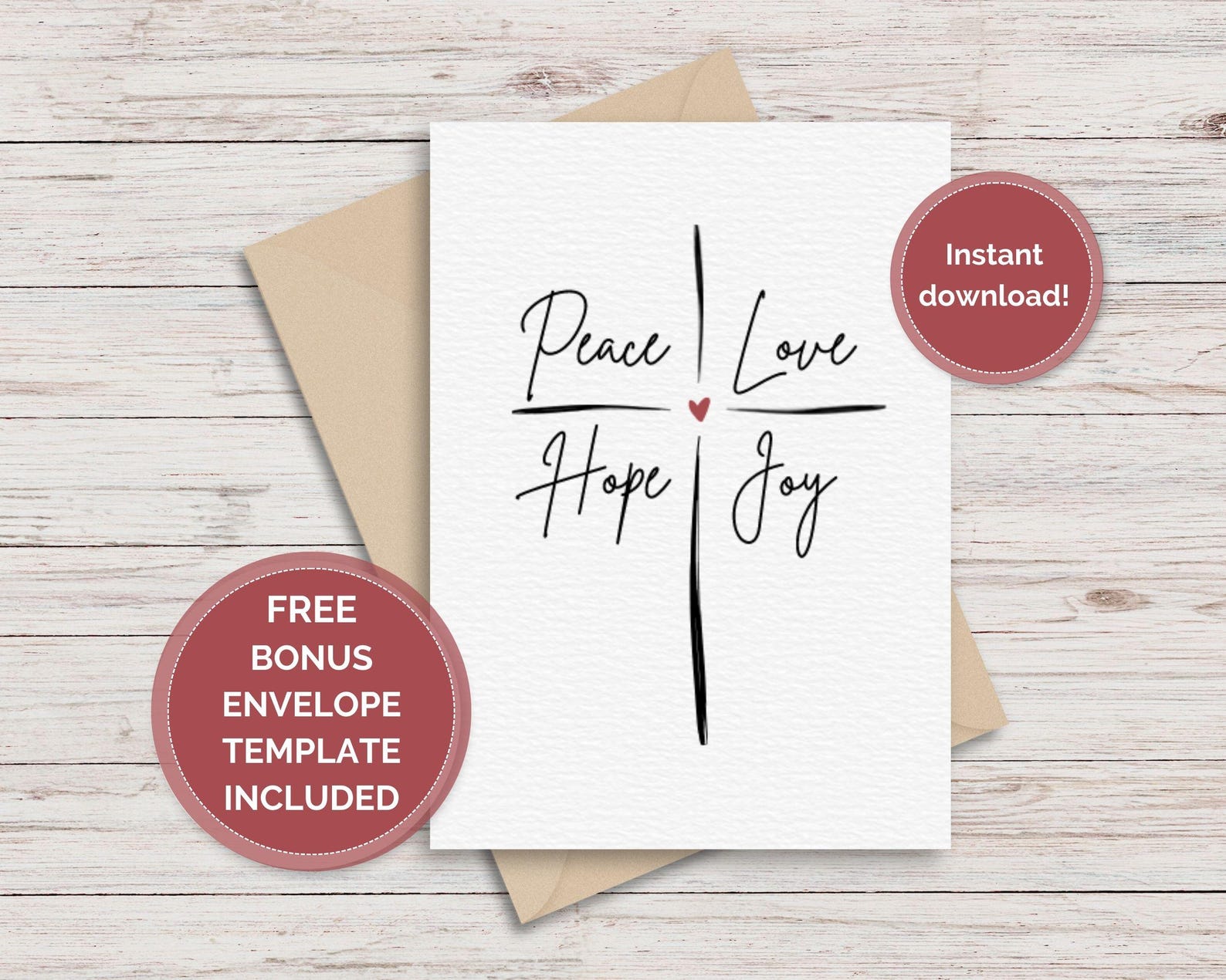 Printable Christmas Greeting Card, Christian Christmas Card, Merry ...