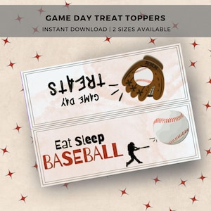 Baseball Team Snack Etiketten, druckbare Good Luck Treat Topper, Baseball Party Favor, Spieltag Favor Tag, Spieltag Snack, Baseball Turnier