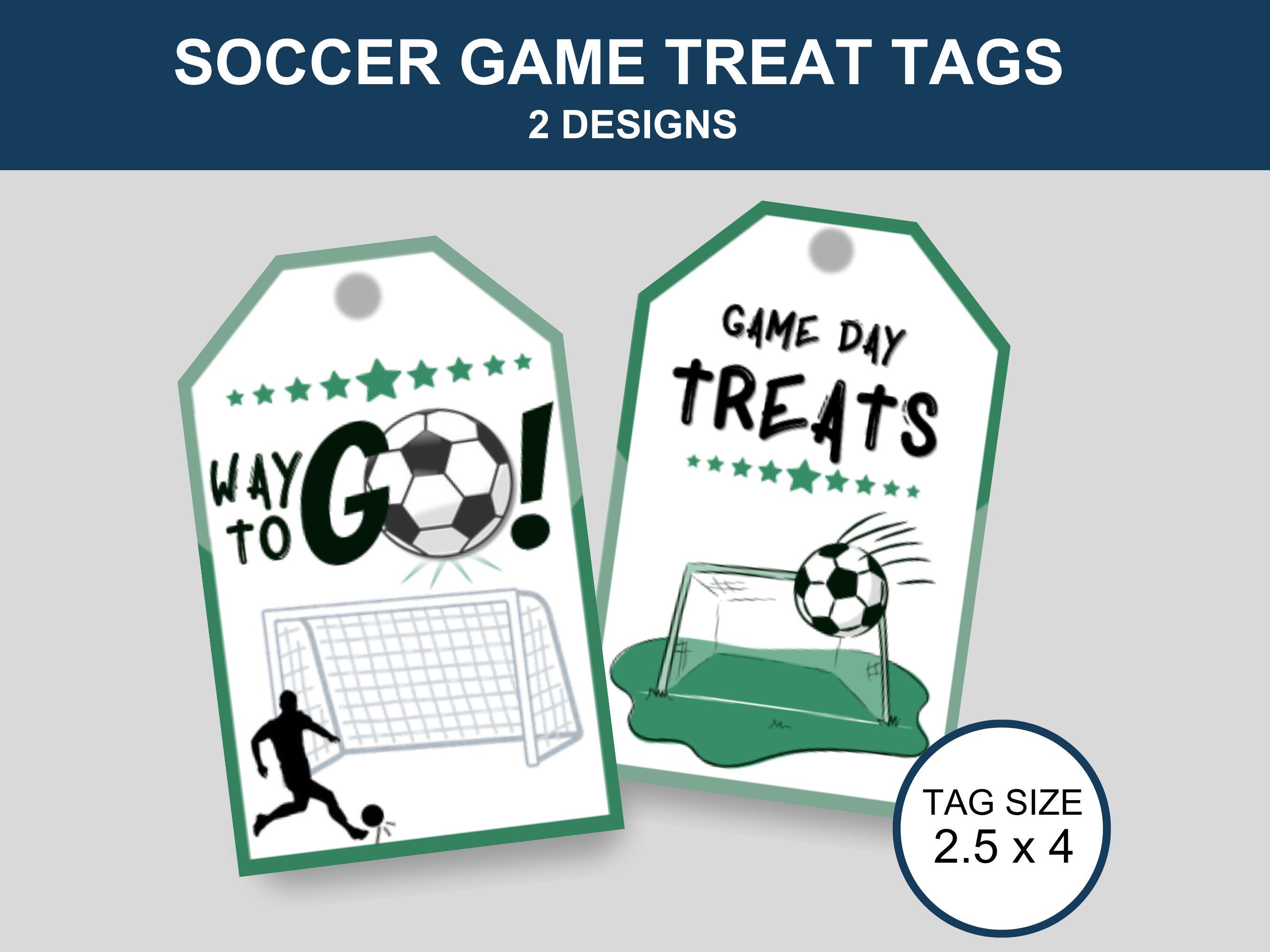 Printable Soccer Game Treat Tags, Game Day, Soccer Good Luck Favor Tags ...